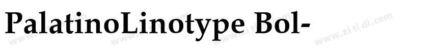 PalatinoLinotype Bol字体转换
